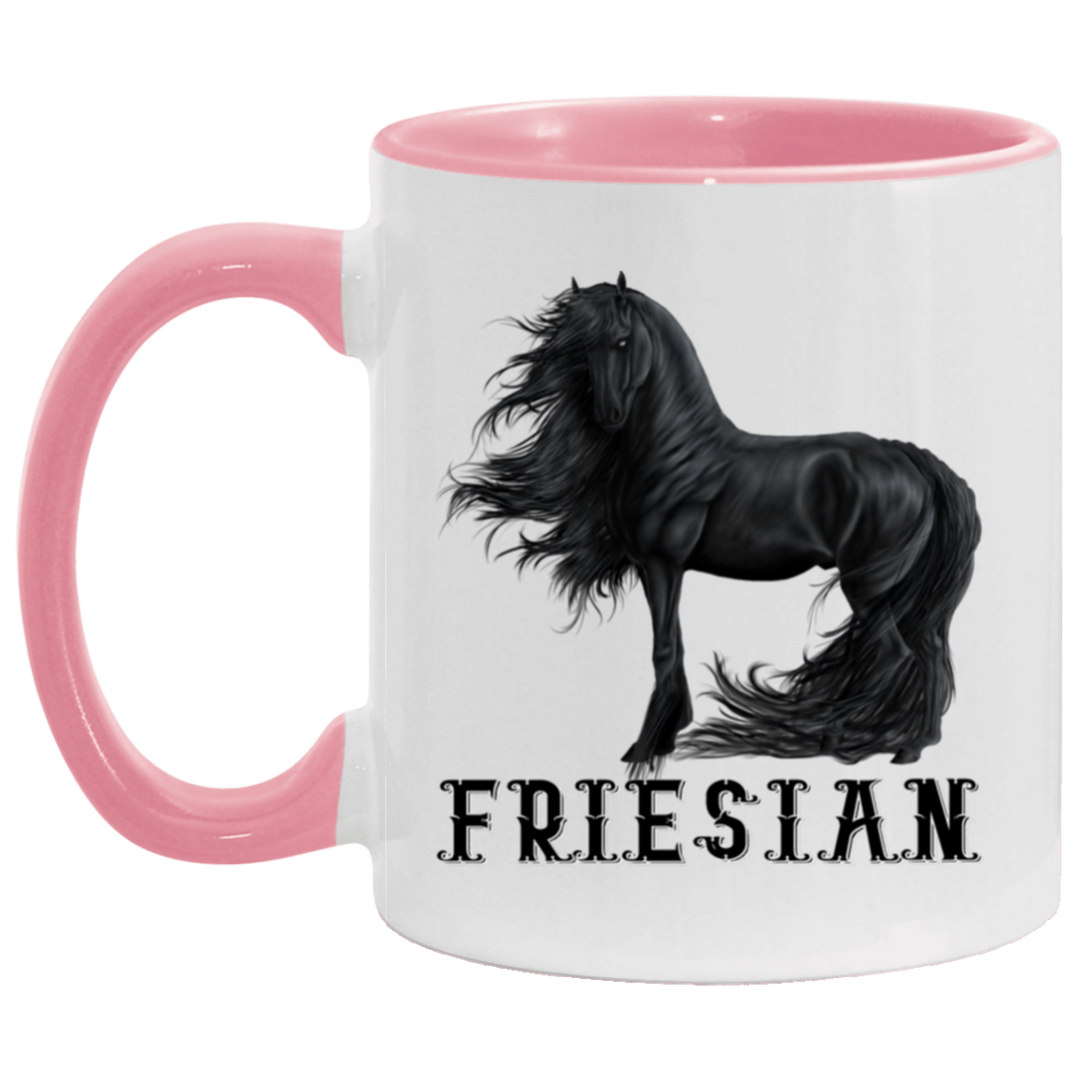 FRIESIAN STYLE 1 4HORSE AM11OZ 11 oz. Accent Mug