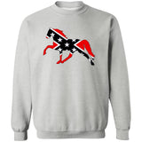 Rebel on the Rail Tennessee Walking Horse Pleasure G180 Crewneck Pullover Sweatshirt