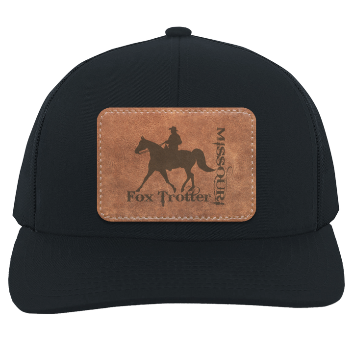 MISSOURI FOX TROTTER ON LEATHER 104C Trucker Snap Back - Patch