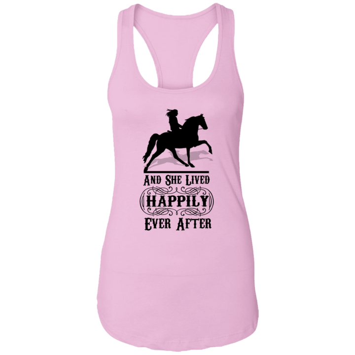 HAPPILY EVER AFTER (TWH Pleasure) Blk NL1533 Ladies Ideal Racerback Tank