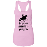 HAPPILY EVER AFTER (TWH Pleasure) Blk NL1533 Ladies Ideal Racerback Tank
