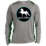 American Saddlebred ST361LS Long Sleeve Heather Colorblock Performance Tee