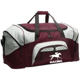 RACING (white) 4HORSE BG99 Colorblock Sport Duffel