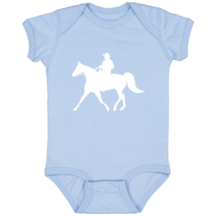 Missouri Fox Trotter WITH MALE RIDER WHITE 4424 Infant Fine Jersey Bodysuit