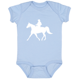 Missouri Fox Trotter WITH MALE RIDER WHITE 4424 Infant Fine Jersey Bodysuit