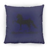 American Saddlebred 2 (black) ZP14 Small Square Pillow