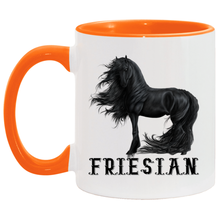 FRIESIAN STYLE 1 4HORSE AM11OZ 11 oz. Accent Mug