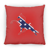 Rebel on the Rail Tennessee Walking Horse Performance ZP14 Small Square Pillow
