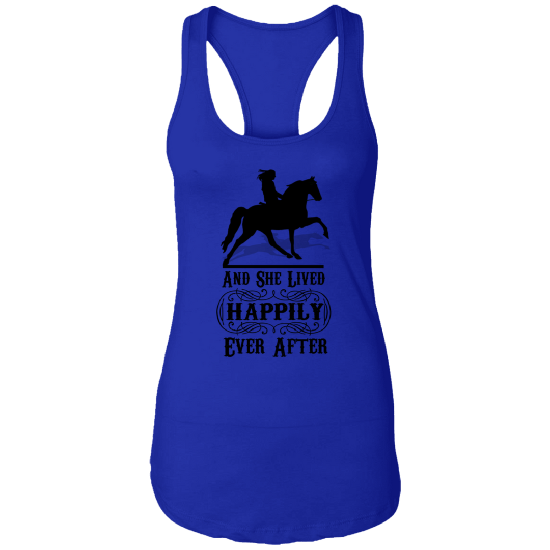 HAPPILY EVER AFTER (TWH Pleasure) Blk NL1533 Ladies Ideal Racerback Tank