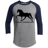 Tennessee Walker (black) 4HORSE YT200 Youth 3/4 Raglan Sleeve Shirt