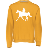 Missouri Fox Trotter WITH MALE RIDER WHITE 698HBM Dri-Power Fleece Crewneck Sweatshirt