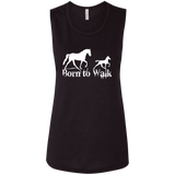BORN TO WALK B8803 Ladies' Flowy Muscle Tank