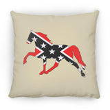 Rebel on the Rail Tennessee Walking Horse Pleasure ZP14 Small Square Pillow
