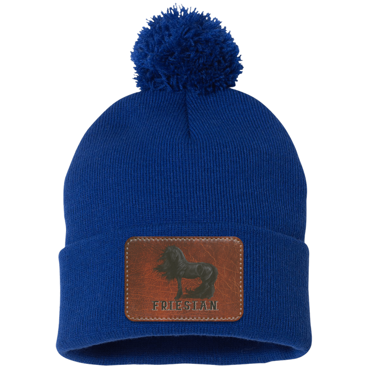 FRIESIAN ON LEATHER SP15 Pom Pom Knit Cap - Patch