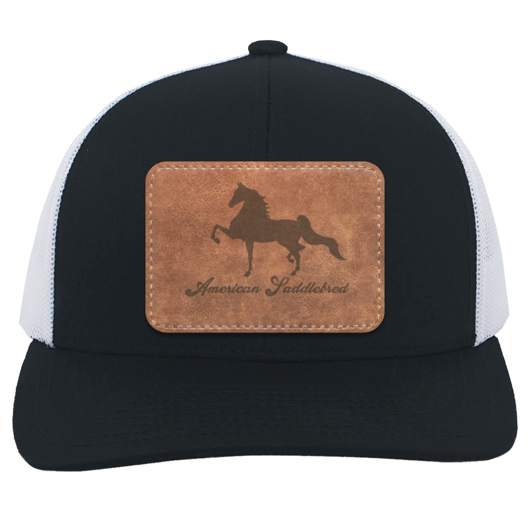 AMERICAN SADDLEBRED ON LEATHER 104C Trucker Snap Back - Patch