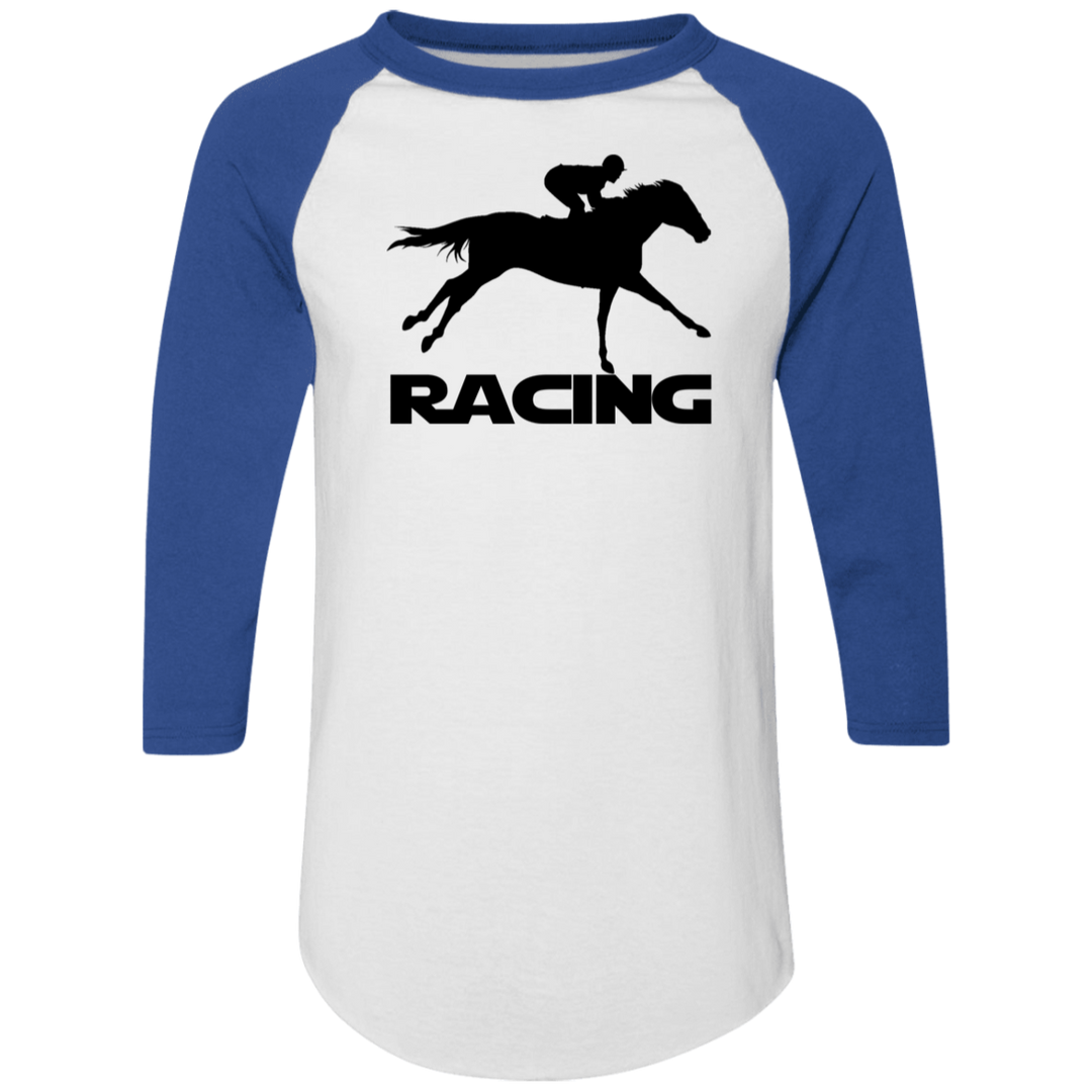 RACING (BLACK) 4HORSE 4420 Colorblock Raglan Jersey