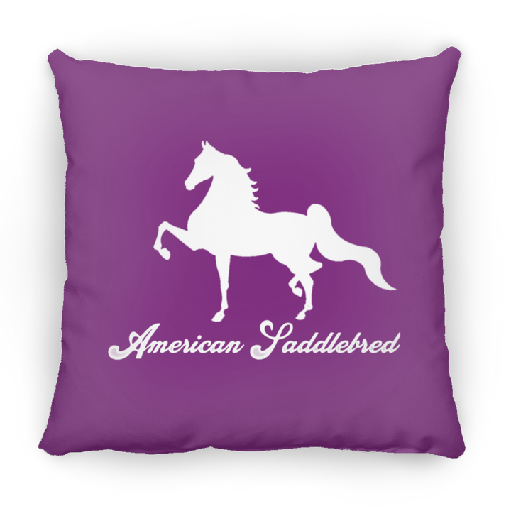 AMERICAN SADDLEBRED (DESIGN 1) WHITE 4HORSE PILLOWS THREE SIZES