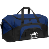 RACING (white) 4HORSE BG99 Colorblock Sport Duffel