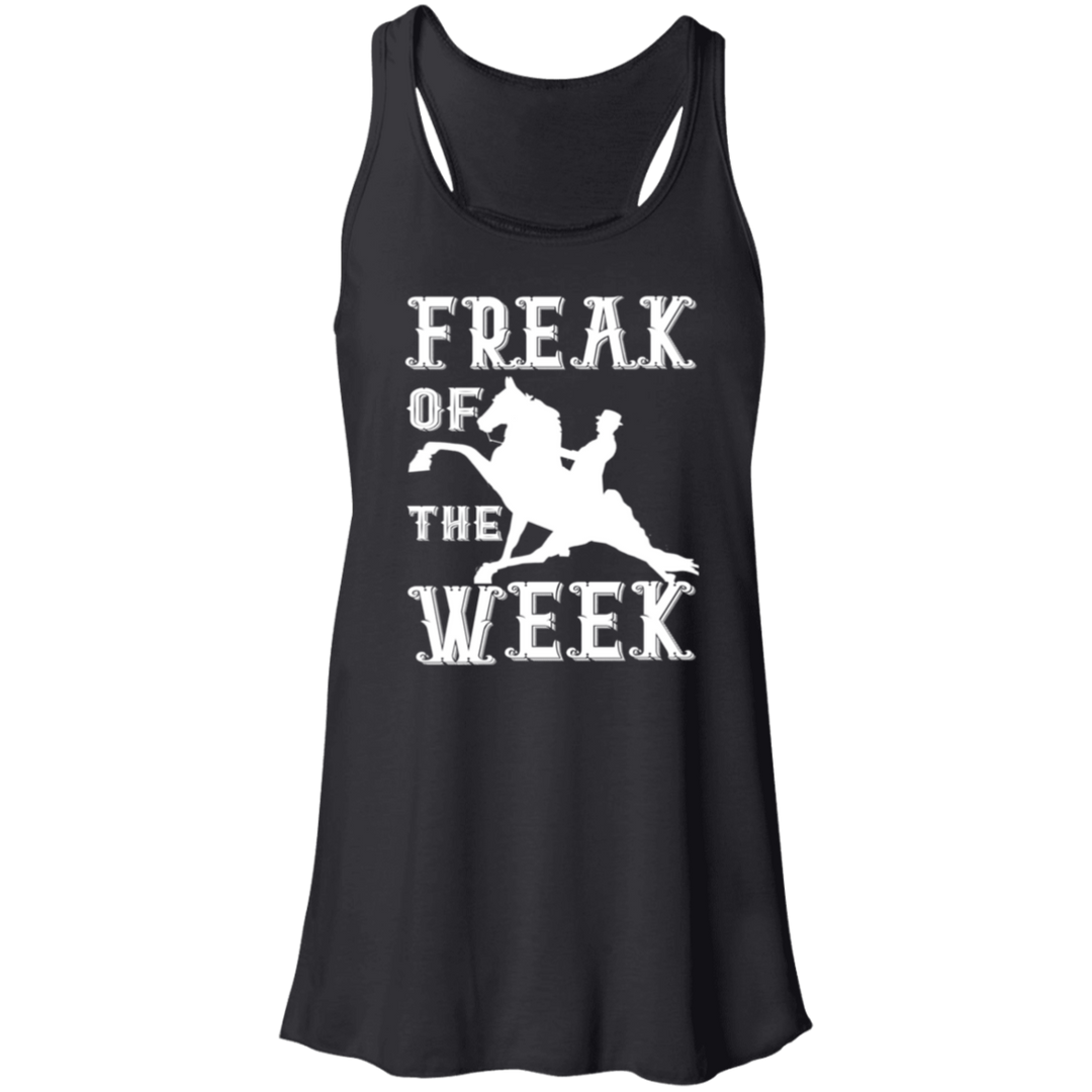 FREAK OF THE WEEK (WHITE) B8800 Flowy Racerback Tank