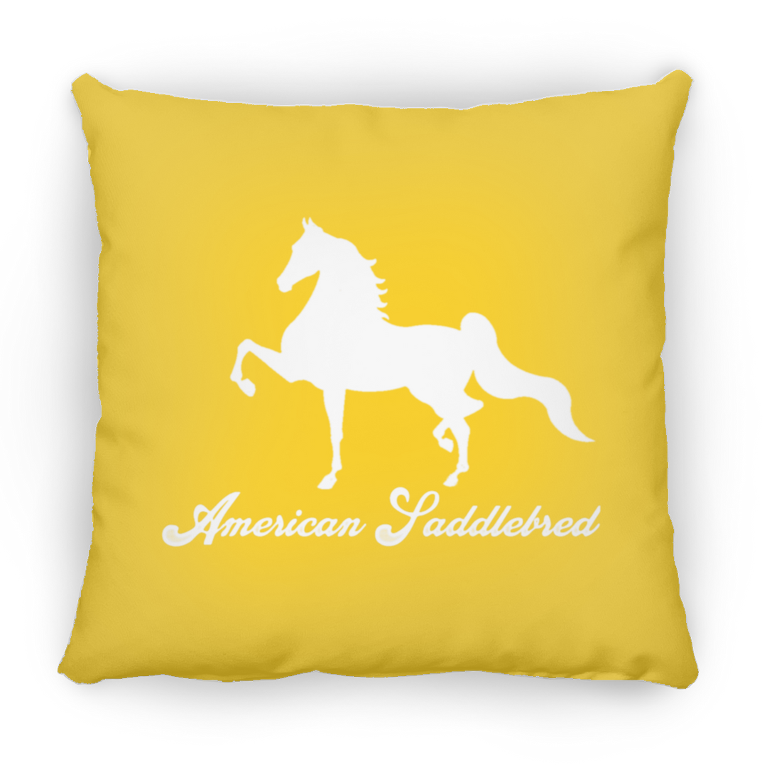 AMERICAN SADDLEBRED (DESIGN 1) WHITE 4HORSE PILLOWS THREE SIZES