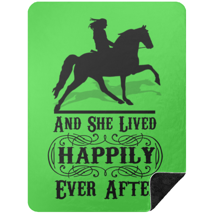 SHE LIVED HAPPILY EVER AFTER BLANKET TWH PLEASURE BSHL Premium Black Sherpa Blanket 60x80