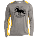 TWH PLEASURE TREE OF LIFE ST361LS Long Sleeve Heather Colorblock Performance Tee