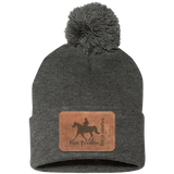 MISSOURI FOX TROTTER ON LEATHER SP15 Pom Pom Knit Cap - Patch