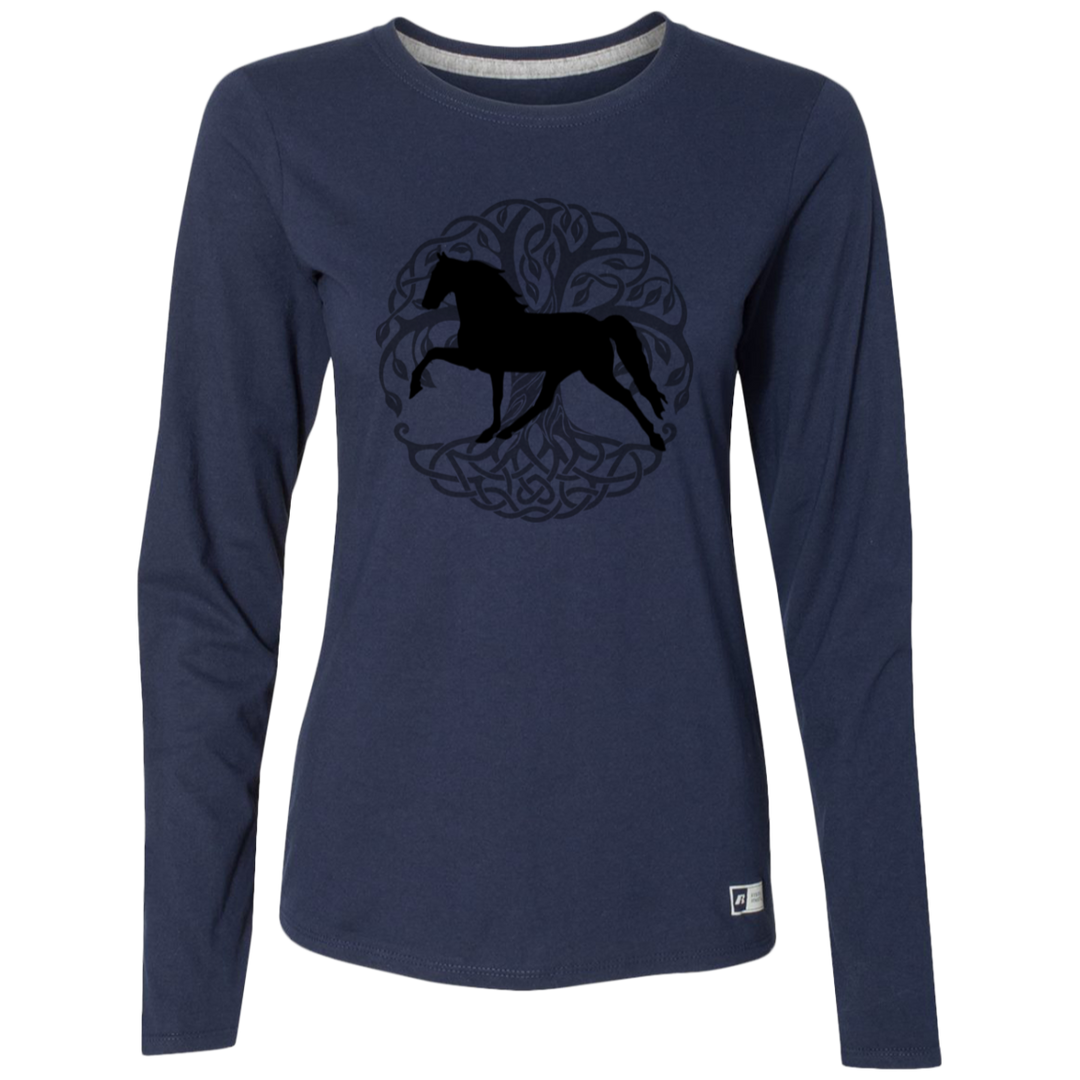 Tennessee Walking Horse PLEASURE TREE OF LIFE 64LTTX Ladies’ Essential Dri-Power Long Sleeve Tee