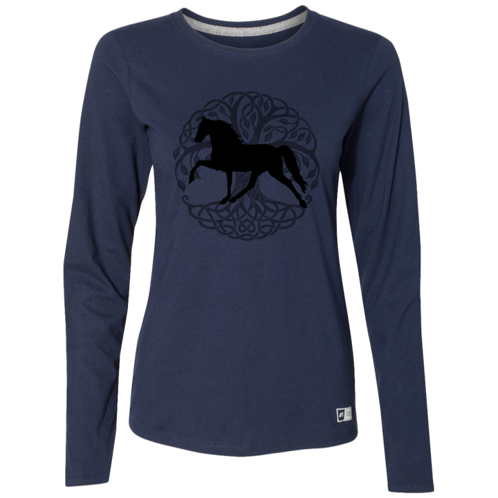 Tennessee Walking Horse PLEASURE TREE OF LIFE 64LTTX Ladies’ Essential Dri-Power Long Sleeve Tee