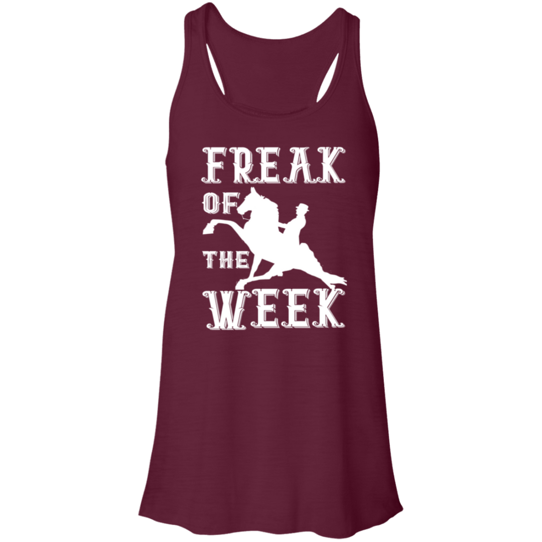 FREAK OF THE WEEK (WHITE) B8800 Flowy Racerback Tank
