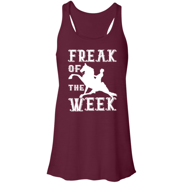 FREAK OF THE WEEK (WHITE) B8800 Flowy Racerback Tank