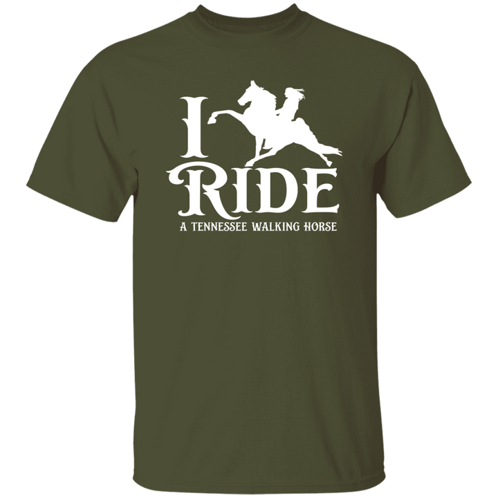 I RIDE A WALKING HORSE B (WHITE) G500 5.3 oz. T-Shirt