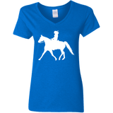 Missouri Fox Trotter LADY FINAL ART WHITE G500VL Ladies' 5.3 oz. V-Neck T-Shirt