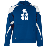 RACK ON RACKING (WHITE ART) 229646 Youth Athletic Colorblock Fleece Hoodie