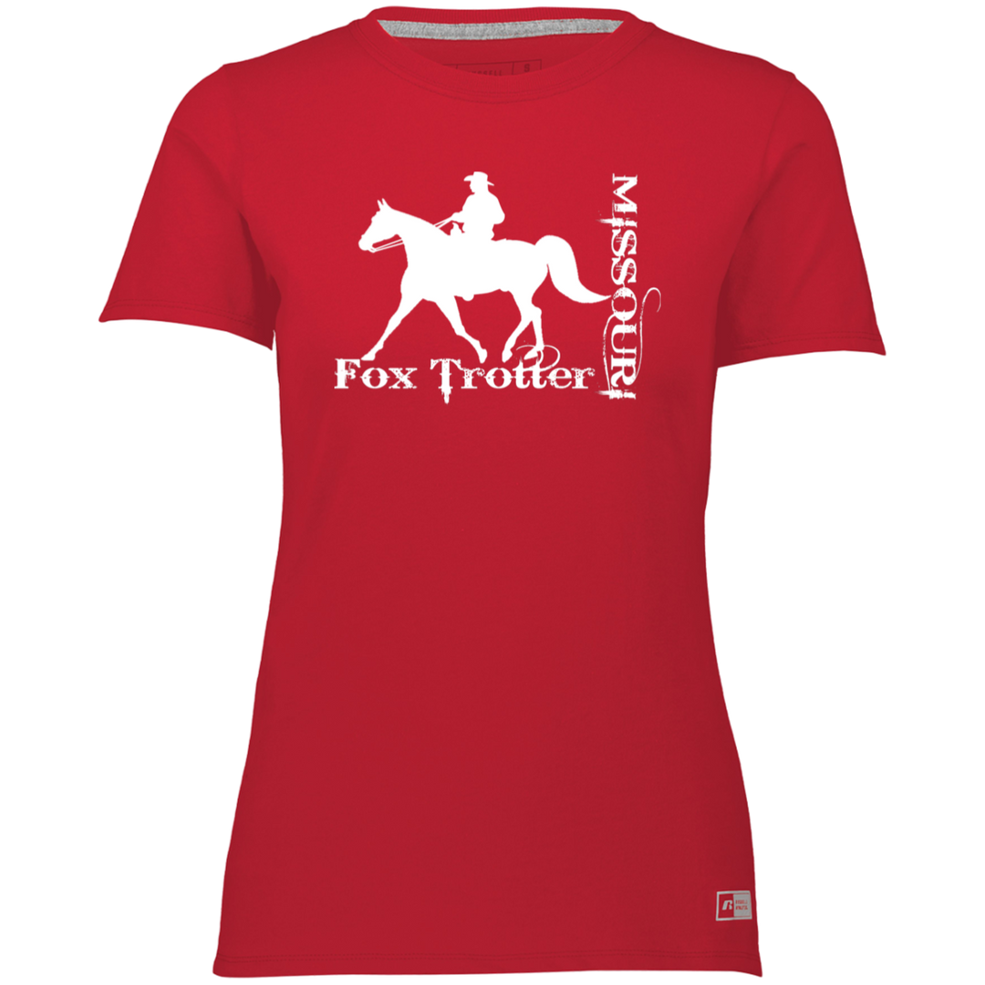 MISSOURI FOX TROTTER (white) 4HORSE 64STTX Ladies’ Essential Dri-Power Tee