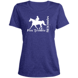 MISSOURI FOX TROTTER (white) 4HORSE LST360 Ladies' Heather Scoop Neck Performance Tee