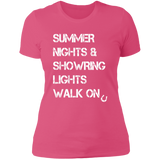 Summer Nights Showring Lights Walk On NL3900 Ladies' Boyfriend T-Shirt