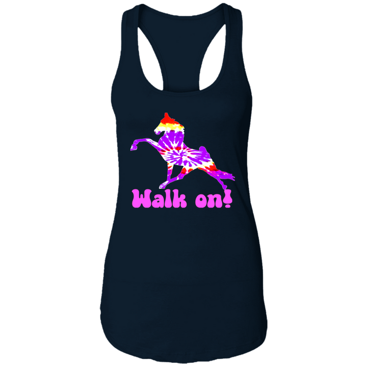 TIE DYE WALK ON NL1533 Ladies Ideal Racerback Tank