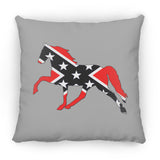 Rebel on the Rail Tennessee Walking Horse Pleasure ZP16 Medium Square Pillow