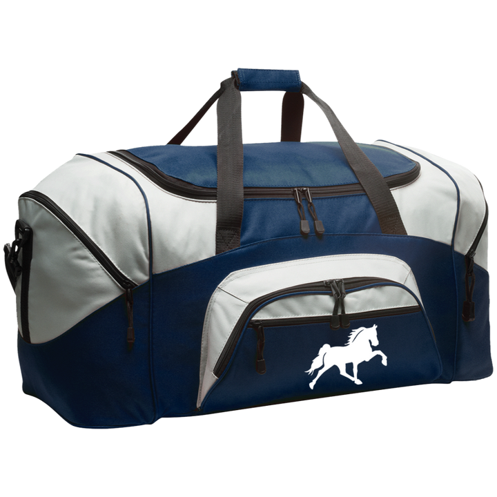 TENNESSEE WALKING HORSE DESIGN 3 JMD (WHITE) BG99 Colorblock Sport Duffel