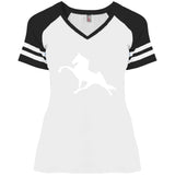 Tennessee Walking Horse Performance (WHITE) DM476 Ladies' Game V-Neck T-Shirt