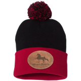 AMERICAN SADDLEBRED ON LEATHER SP15 Pom Pom Knit Cap - Patch