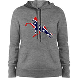 Rebel on the Rail Tennessee Walking Horse Performance LST254 Ladies' Pullover Hooded Sweatshirt