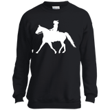 Missouri Fox Trotter LADY FINAL ART WHITE PC90Y Youth Crewneck Sweatshirt