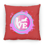TWH PLEASURE BLEACH SPLATTER PINK TEAL ZP18 Large Square Pillow