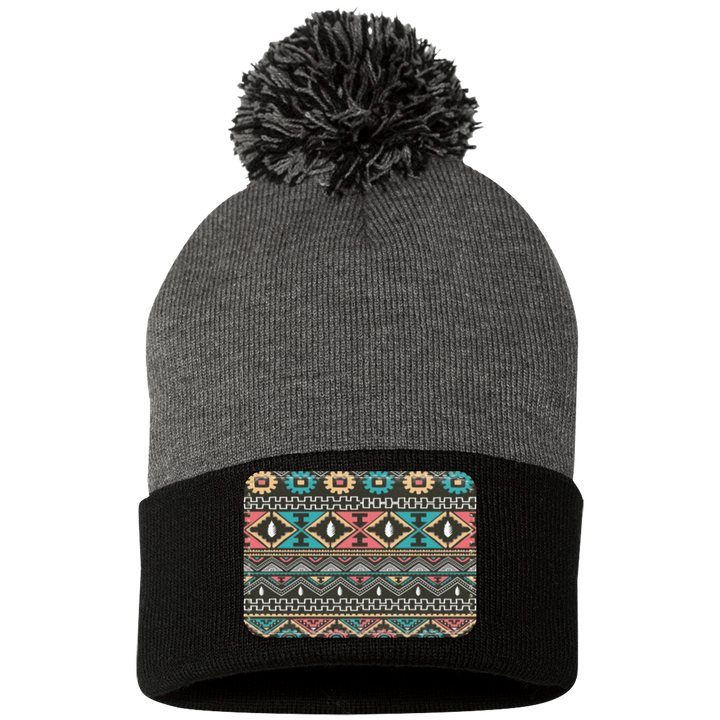 AZTEC 1 SP15 Pom Pom Knit Cap - Patch