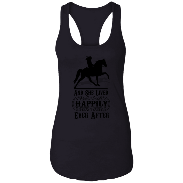 HAPPILY EVER AFTER (TWH Pleasure) Blk NL1533 Ladies Ideal Racerback Tank