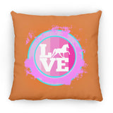 TWH PLEASURE BLEACH SPLATTER PINK TEAL ZP18 Large Square Pillow