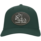 HUNTER JUMPER BLACK LEATHER CP80 Twill Cap - Patch