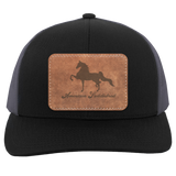 AMERICAN SADDLEBRED ON LEATHER 104C Trucker Snap Back - Patch